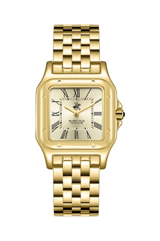 Keramische en Doublé Geelgoud Ion Quartz Horloge