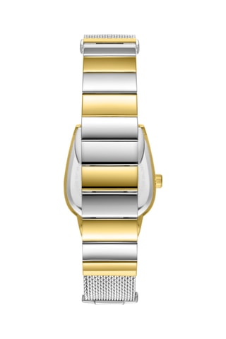 Keramische en Doublé Geelgoud Ion Quartz Horloge met Diamant