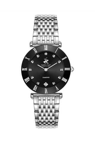 Metalen en Keramisch Doublé Zilver Ion Quartz Horloge