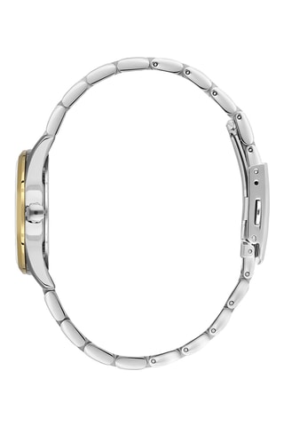 Keramische en Doublé Geelgoud Ion en Doublé Zilver Ion Quartz Horloge met Diamant