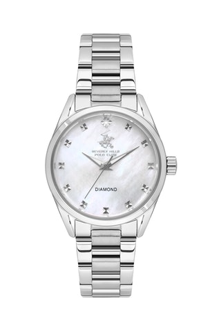 Metalen en Keramisch Doublé Zilver Ion Quartz Horloge