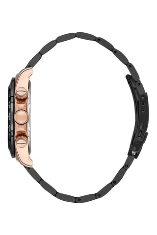 Quartz Horloge en Leren en Silicone Horlogebanden - Zwart en Bruin