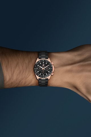 Quartz Horloge en Leren en Silicone Horlogebanden - Zwart en Bruin