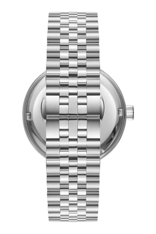 Stalen en Keramisch Quartz Horloge- Zilverkleurig en Zwart