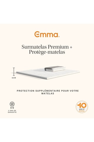 Ensemble protège-matelas Emma et surmatelas Premium Emma
