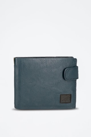 Portefeuille Marshal en cuir - Bleu