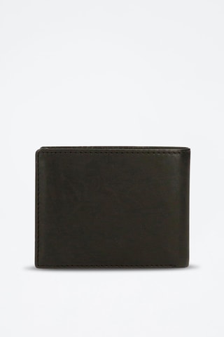 Portefeuille en cuir Badge - Noir