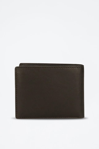 Portefeuille en cuir Badge - Marron