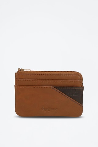 Porte-monnaie en cuir Striking - Marron