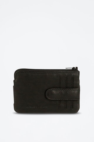 Porte-monnaie en cuir Striking - Noir