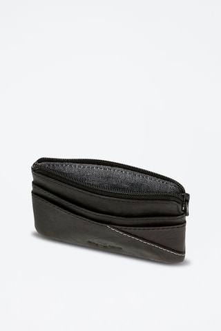 Porte-monnaie en cuir Striking - Noir