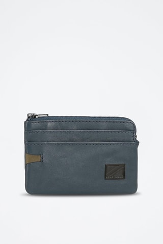 Porte-monnaie en cuir Marshal - Bleu