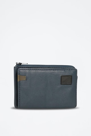 Porte-monnaie en cuir Marshal - Bleu