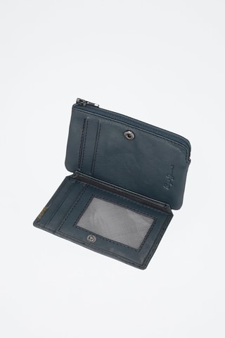 Porte-monnaie en cuir Marshal - Bleu