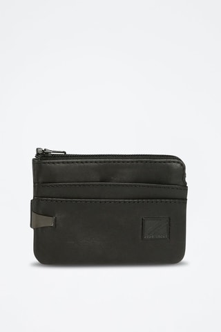 Porte-monnaie en cuir Marshal - Noir