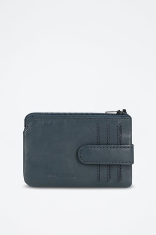 Porte-monnaie en cuir Marshal - Bleu