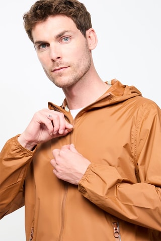 Coupe-vent long à capuche Stockholm - Caramel