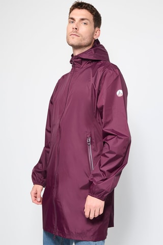 Coupe-vent long à capuche Stockholm - Aubergine
