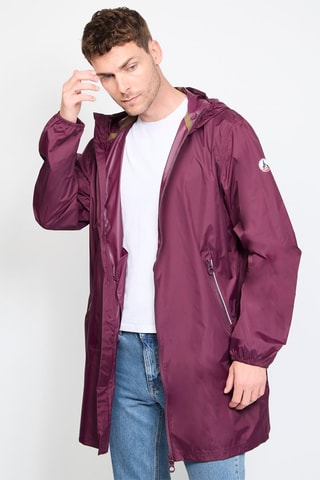 Coupe-vent long à capuche Stockholm - Aubergine