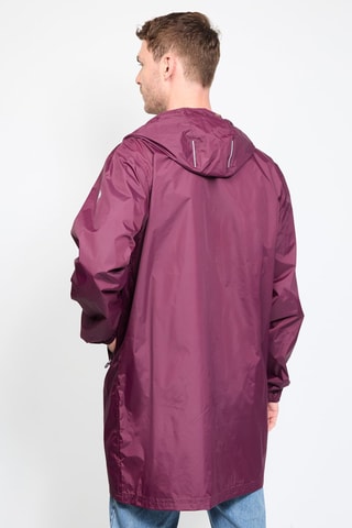 Coupe-vent long à capuche Stockholm - Aubergine