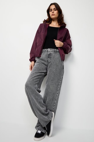 Coupe-vent à capuche Singapore - Aubergine