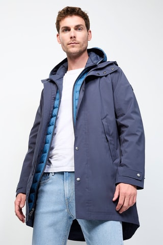 Parka réversible à capuche 2-en-1 Gobi - Bleu marine et indigo