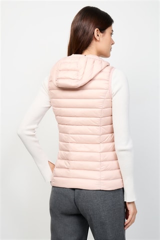 Doudoune sans manches à capuche Mali - Rose poudré