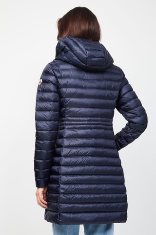 Doudoune longue à capuche Vero - Bleu marine
