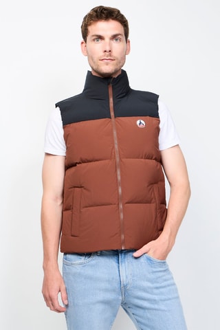 Doudoune sans manches Sakai - Camel et noir