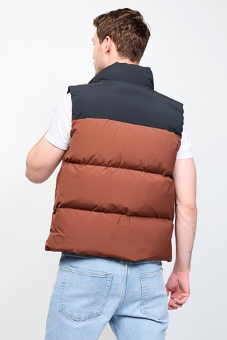 Doudoune sans manches Sakai - Camel et noir