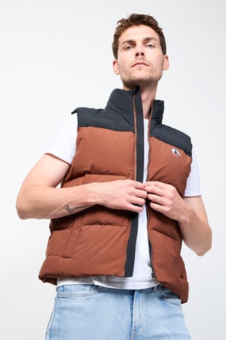 Doudoune sans manches Sakai - Camel et noir