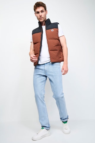 Doudoune sans manches Sakai - Camel et noir