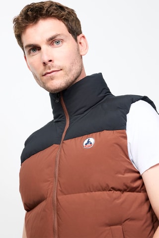 Doudoune sans manches Sakai - Camel et noir