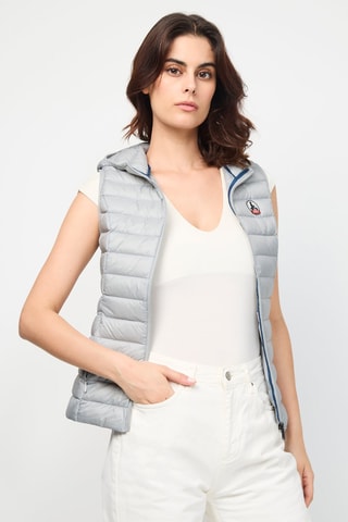 Doudoune sans manches à capuche Mali - Gris clair