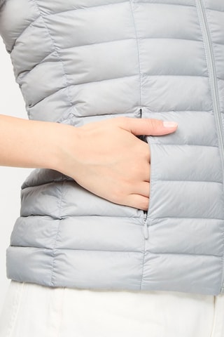 Doudoune sans manches à capuche Mali - Gris clair