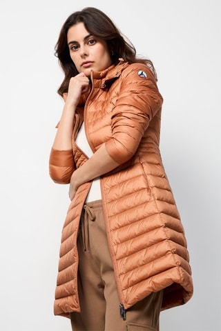 Doudoune longue à capuche Vero - Camel