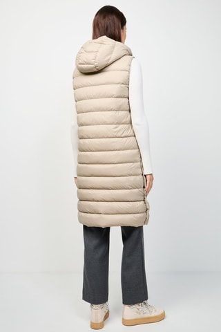Doudoune longue sans manches Lola - Beige