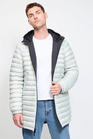 Doudoune longue réversible Amsterdam - Noir et gris clair