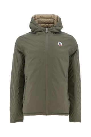 Doudoune réversible à capuche Bergen - Kaki et beige