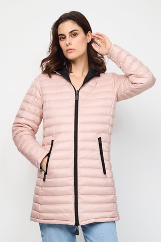 Doudoune réversible Moscou - Noir et rose poudré