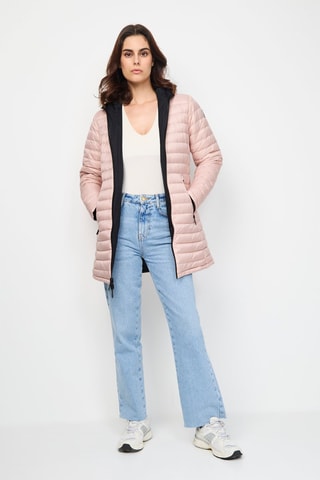 Doudoune réversible Moscou - Noir et rose poudré