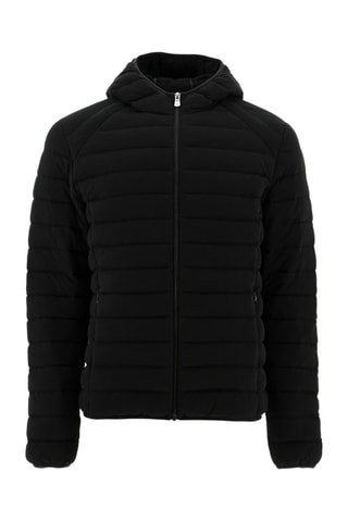 Doudoune à capuche Nico Jersey - Noir