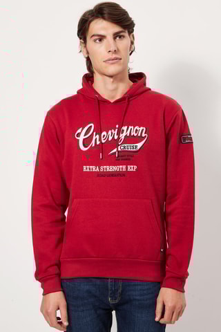 Sweat com capuz Bordô