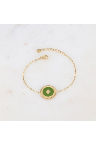 Gourmette - Doré et vert