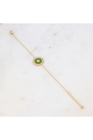 Gourmette - Doré et vert