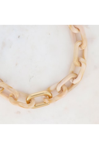 Collier - Doré et beige