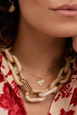 Collier - Doré et beige