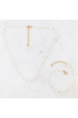 Parure - Doré et blanc
