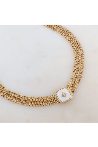 Collier miltirangs - Nacre
