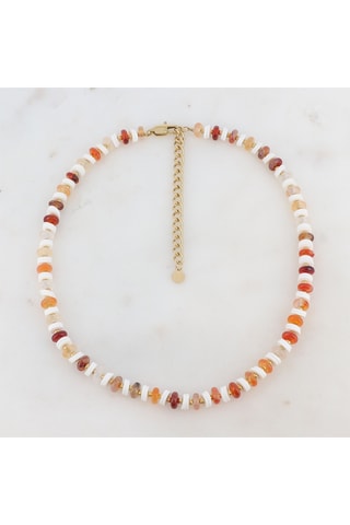 Collier - Doré et blanc